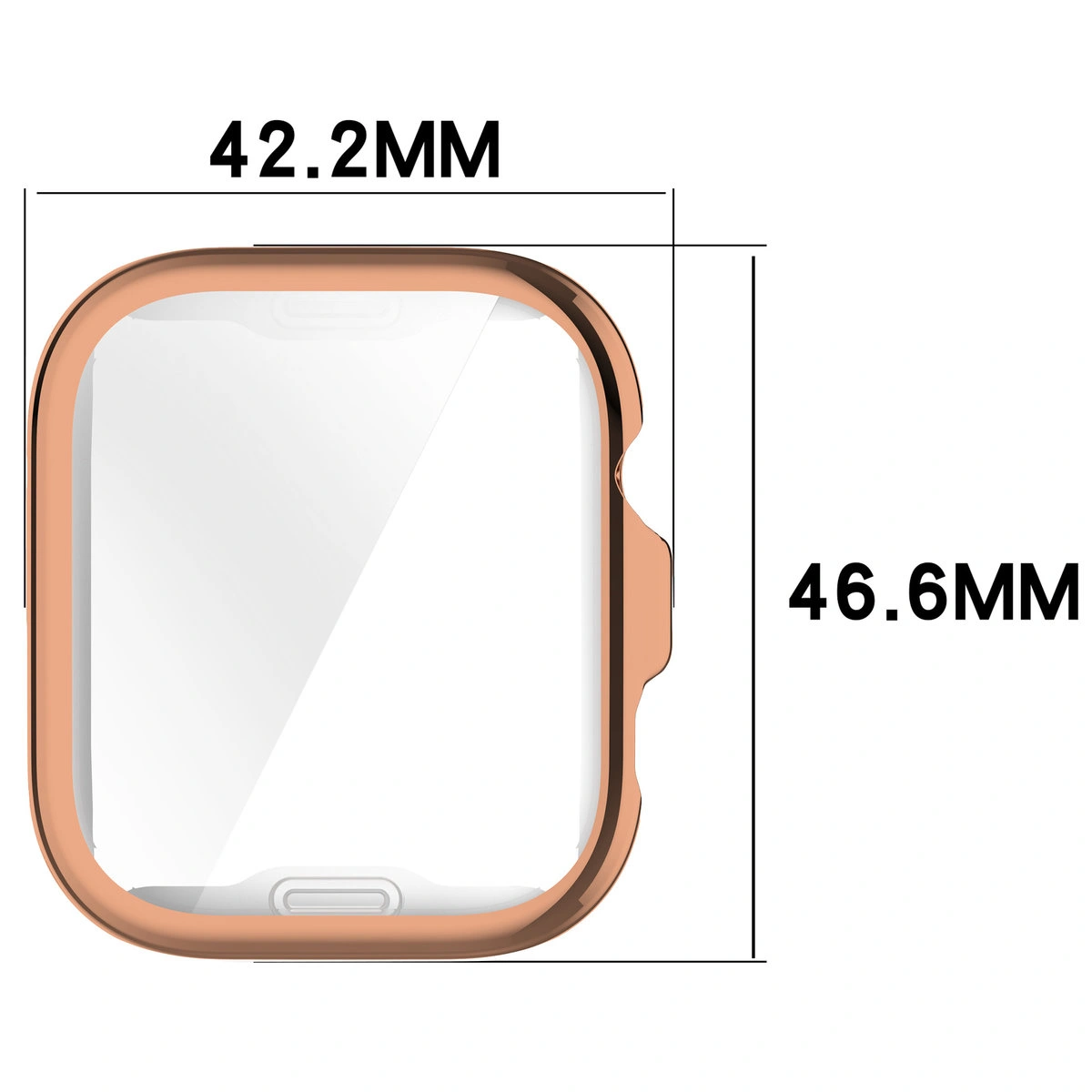 Wymiary obudowy Bizon Case Watch Felipe dla Huawei Watch Fit 4 Pro